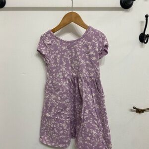 GAP Toddler Girls Floral Purple Kids Dress